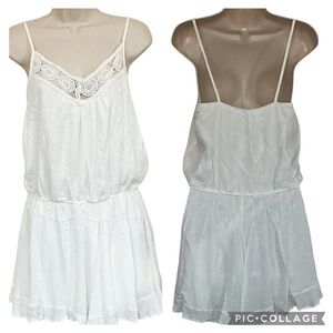 NWT Sleezyer Crochet Lined Sleeveless Boho Romper Size Medium Summer Cruise